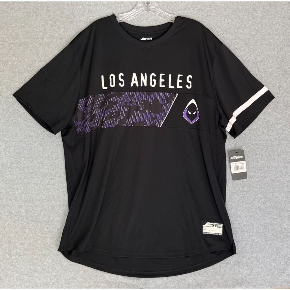New Call Of Duty League Los Angeles Guerrillas Gaming Jersey Shirt Men 2XL Black